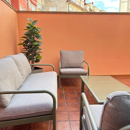 Desconectaengalicia Calle Vigo Amplia Terraza, 50m Playa Silgar 桑亨霍